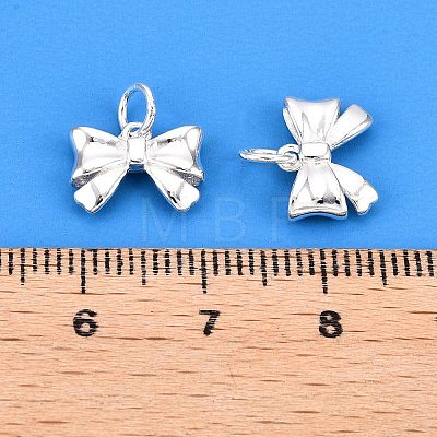 925 Sterling Silver Bowknot Charms STER-T007-101S-1