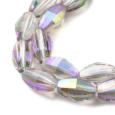 Electroplate Transparent Glass Beads Strands EGLA-M032-03A-HR03-1