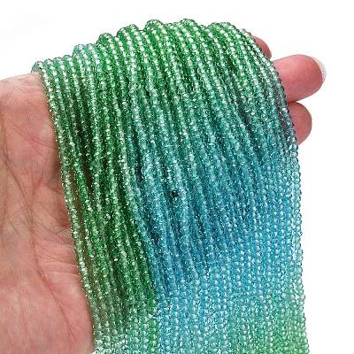 Transparent Painted Glass Beads Strands DGLA-A034-T1mm-A17-1