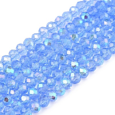 Electroplate Glass Beads Strands EGLA-A044-T2mm-L14-1