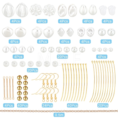 SUNNYCLUE DIY Imitation Pearl Dangle Earring Making Kits DIY-SC0016-53-1