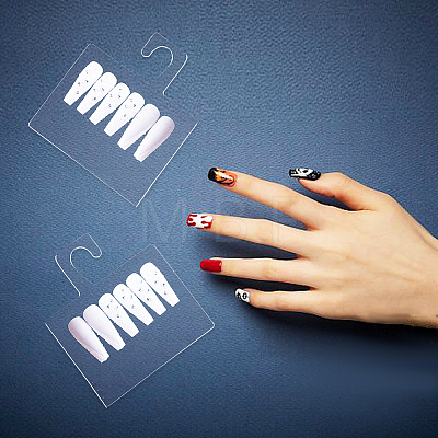 Transparent Acrylic Nail Art Display Boards ODIS-WH0017-069-1
