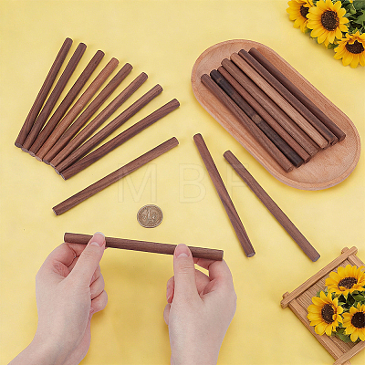 30Pcs Waxed Round Wooden Sticks WOOD-OC0004-51-1