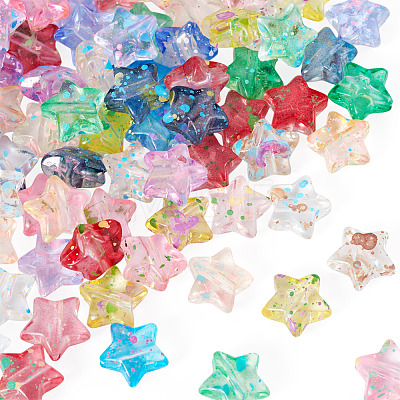 100Pcs Transparent Acrylic Beads OACR-TADJ0001-23-1