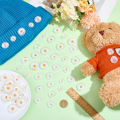 72Pcs 6 Styles Resin Buttons BUTT-PH0001-74-1