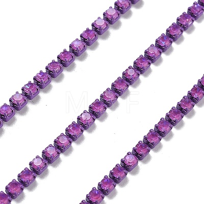 Iron Rhinestone Glass Cup Chain CH-U001-01N-1