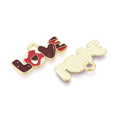 Valentine's Day Alloy Enamel Pendants ENAM-T023-19A-1