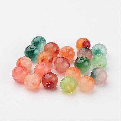 Two Tone Natural Jade Beads X-G-R165-8mm-M1-1