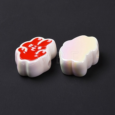 Opaque Acrylic Beads OACR-H025-01D-1