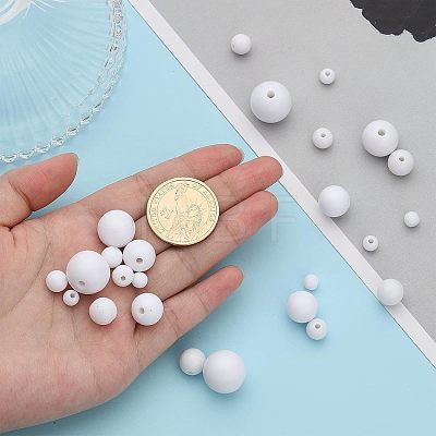 340Pcs Opaque Acrylic Beads MACR-CA0001-36-1