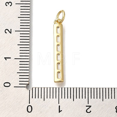 Rack Plating Brass Micro Pave Cubic Zirconia Pendants X-KK-I720-48G-1