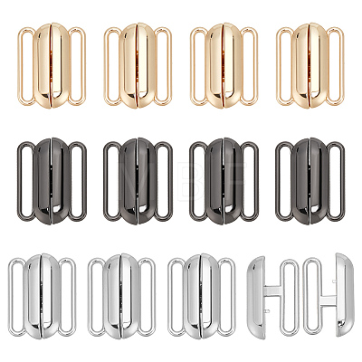   12Pcs 3 Colors Alloy Bikini Clips FIND-PH0018-50-1