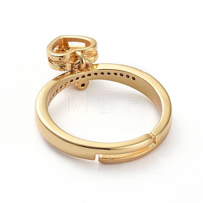Adjustable Brass Finger Rings RJEW-G096-13G-1