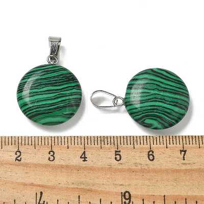 Synthetic Malachite Pendants G-B127-14P-01-1