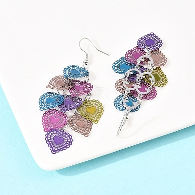 430 Stainless Steel Dangle Earrings EJEW-B157-01A-1
