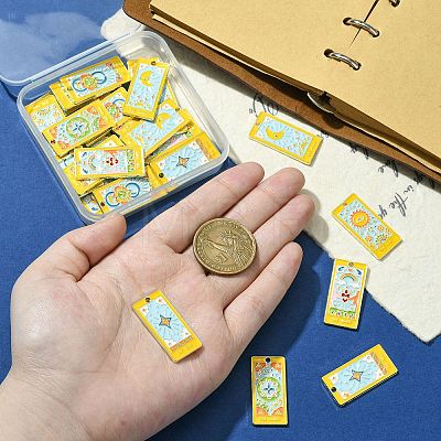 30Pcs 6 Styles Alloy Enamel Pendants ENAM-CJ0005-73-1