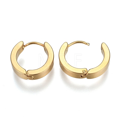 304 Stainless Steel Huggie Hoop Earrings EJEW-O087-09H-1