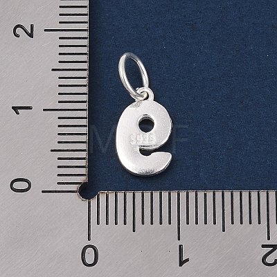 Number Series 925 Sterling Silver Charms STER-Q002-01J-1