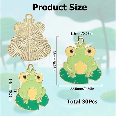 30Pcs Alloy Enamel Pendants FIND-SC0005-15-1