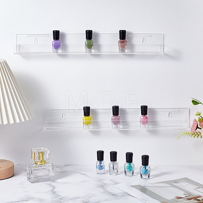 6Pcs Transparent Acrylicc Jewelry Display Stands ODIS-WH0079-092-1