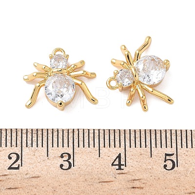 Brass with Cubic Zirconia Pendants KK-D024-11G-1