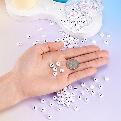 500Pcs Acrylic Horizontal Hole Letter Beads OACR-YS0001-03I-1