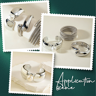1 Set CCB Plastic Bangles Sets for Women BJEW-SP0001-36-1