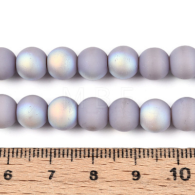Frosted Opaque Glass Beads Strands LS-GLAA-T032-P8mm-MBB07-1