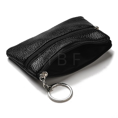 PU Leather Wallets with Alloy Zipper AJEW-B024-08-1