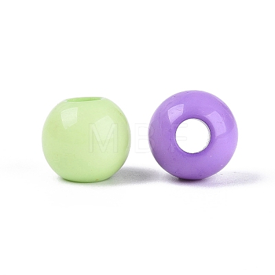 Opaque Acrylic European Beads OACR-Q200-04-1