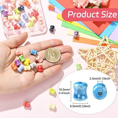 50Pcs Handmade Porcelain Beads PORC-CJ0001-56-1