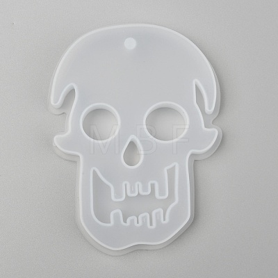 Halloween DIY Skull Pendant Silicone Molds DIY-P006-41-1
