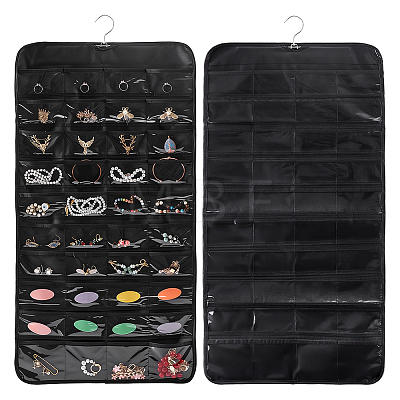 80 Grids Non-Woven Fabric Jewelry Rolls AJEW-WH0816-491-1