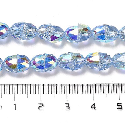 Electroplate Glass Beads Strands EGLA-D030-04E-1