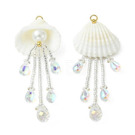 Natural Shell Big Pendants PALLOY-MZ01363-03-1