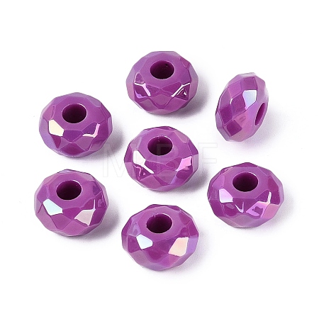 Opaque Acrylic European Beads OACR-E033-23G-1