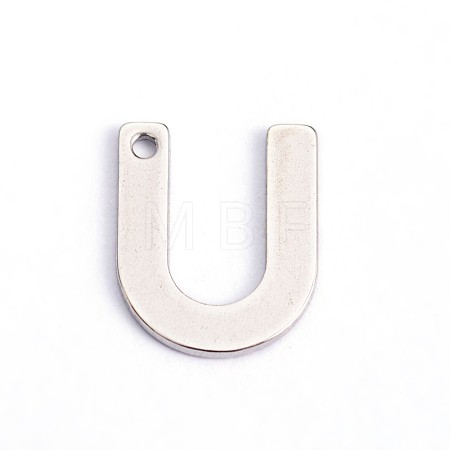 Tarnish Resistant 304 Stainless Steel Letter Charms STAS-O072-U-1