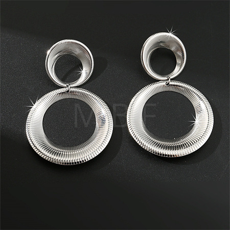 Iron Dangle Stud Earrings for Women WGA52C2-02-1