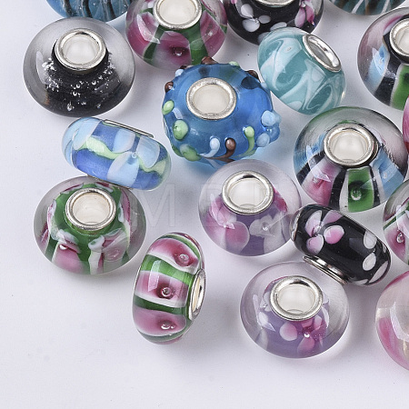 Handmade Lampwork European Beads LAMP-S193-007-1