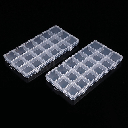 Transparent Plastic Bead Containers CON-YW0001-62G-1