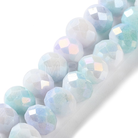 Electroplate Glass Beads Strands LAMP-S068-02B-1