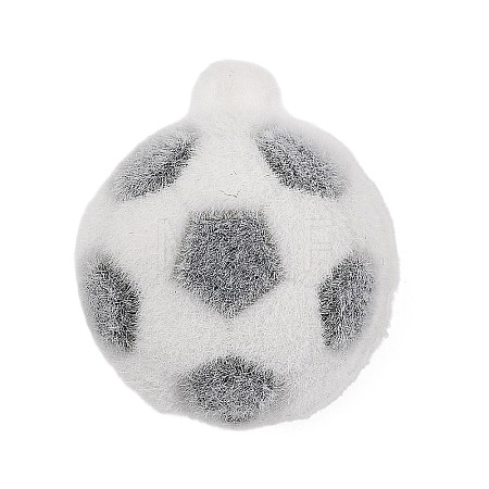 Sports Theme Flocking Silicone Pendants SIL-C012-02A-02-1