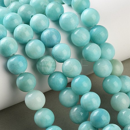 Natural Striped Stone Beads Strands G-B192-B01-10mm-1