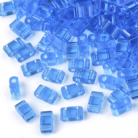 2-Hole Glass Seed Beads SEED-T003-01B-06-1