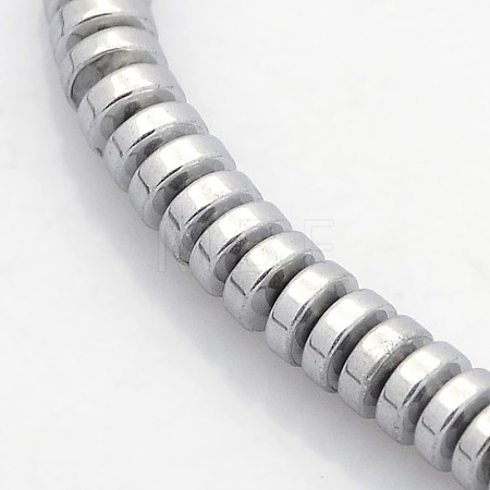 Electroplate Non-magnetic Synthetic Hematite Beads Strands X-G-J216C-08-1