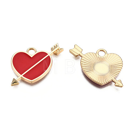 Light Gold Plated Alloy Pendants ENAM-T009-35A-1
