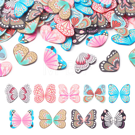 90Pcs 9 Colors Handmade Polymer Clay Pendants CLAY-TA0001-22-1