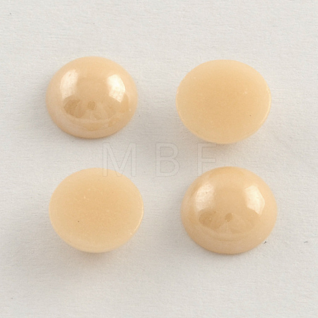 Pearlized Plated Opaque Glass Cabochons PORC-S801-14mm-13-1
