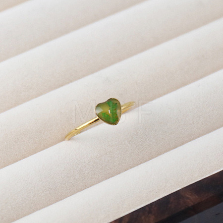 Adjustable 304 Stainless Steel & Resin & Dried Flower Cuff Open Rings FS-WGEFF9F-04-1