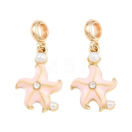 Alloy Enamel European Dangle Charms AL-CBAC2D3-01G-03-1